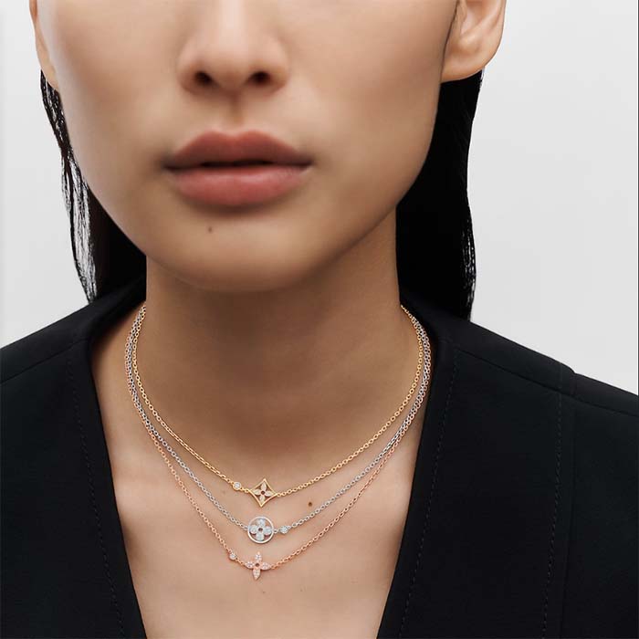 louis vuitton women lv idylle blossom pendant pink gold Di*m*nds 25 Di*m*nds