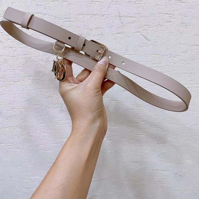 Dior CD Unisex Miss Dior Belt Beige Smooth Calfskin 20 MM Width