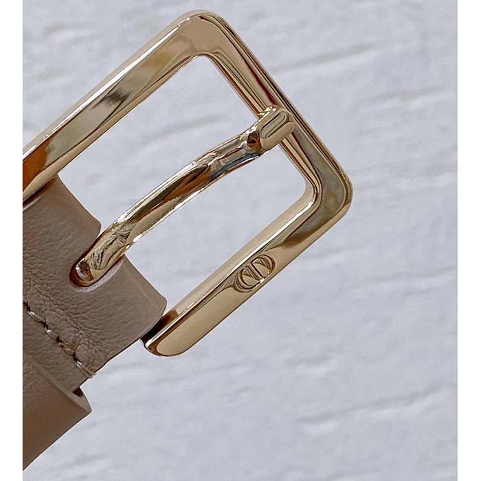Dior CD Unisex Miss Dior Belt Beige Smooth Calfskin 20 MM Width