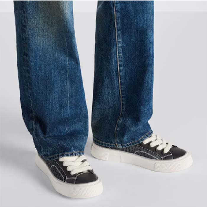 Dior Unisex CD B33 Sneaker Black Smooth Calfskin Dior Oblique Jacquard