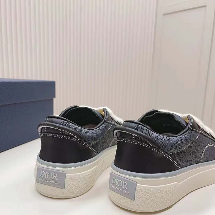 Dior Unisex CD B33 Sneaker Black Smooth Calfskin Dior Oblique Jacquard