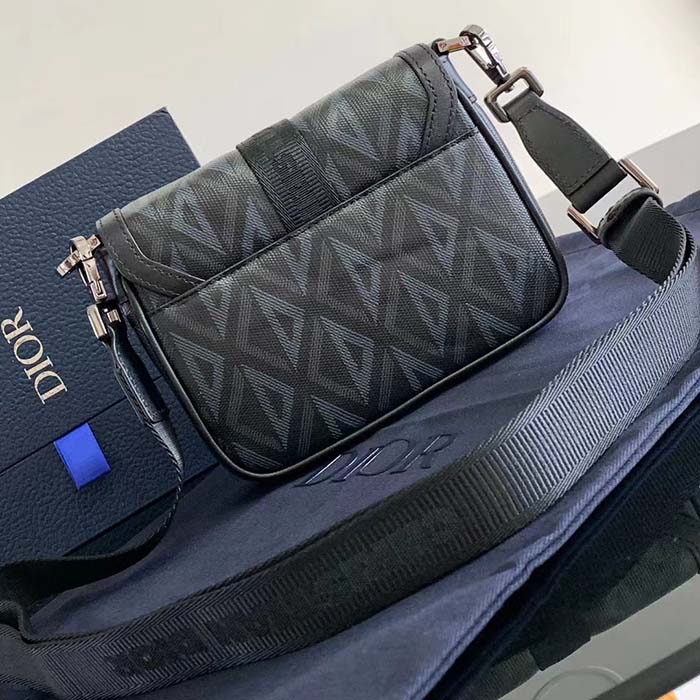 dior unisex mini hit the road bag black cd Di*m*nd canvas