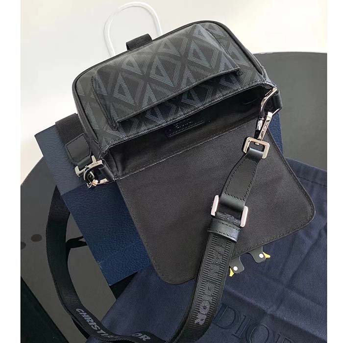 dior unisex mini hit the road bag black cd Di*m*nd canvas