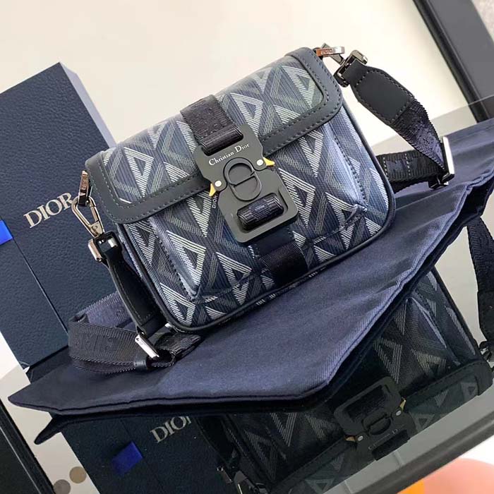 dior unisex mini hit the road bag navy blue cd Di*m*nd canvas