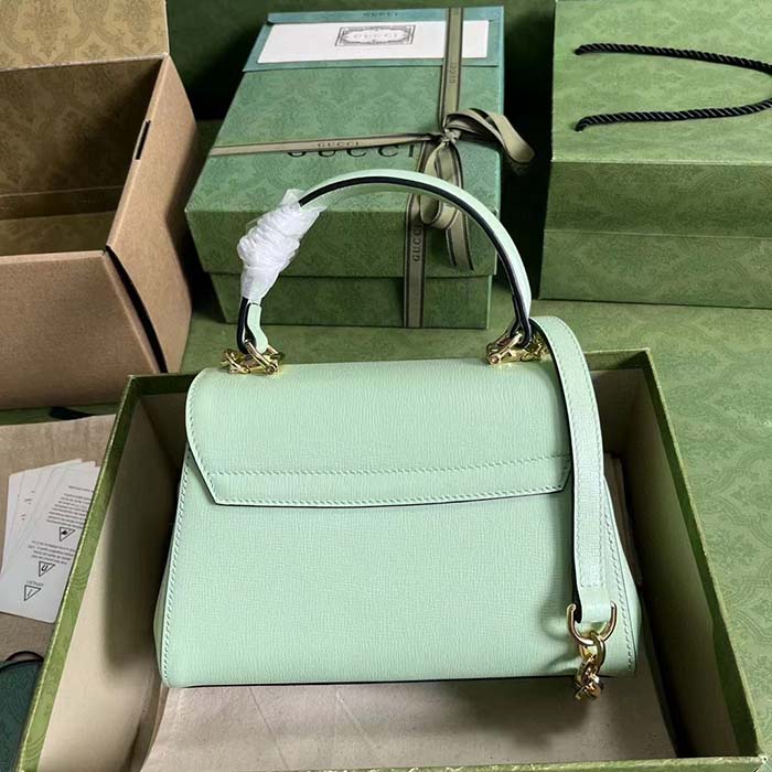 G*u*i gg women horsebit 1955 mini bag top handle bag light green leather