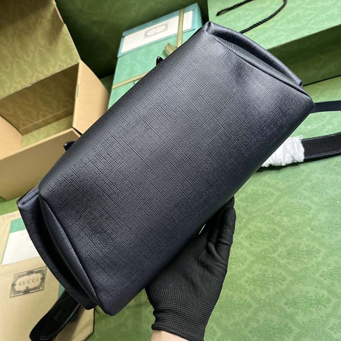 G*u*i unisex ophidia gg medium backpack blue black gg supreme canvas double g