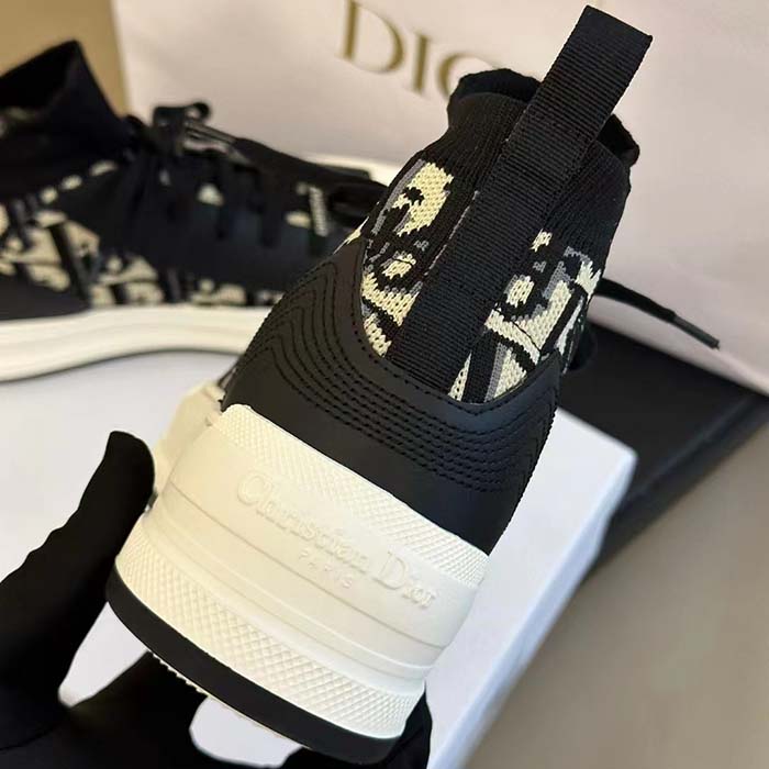 Dior CD Unisex Walk’n’Dior Platform Sneaker Deep Blue Dior Oblique Technical Mesh Calfskin
