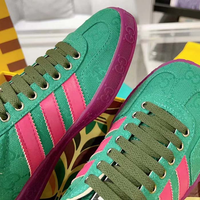 G*u*i unisex adidas x G*u*i gazelle sneaker green original gg canvas low heel rubber