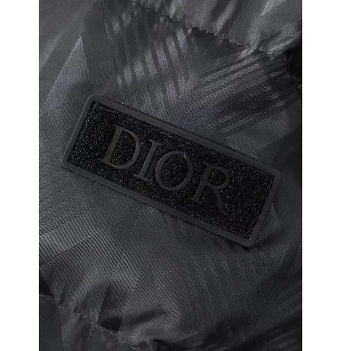 Dior Men CD Dior Oblique Down Jacket Black Technical Jacquard