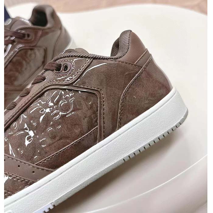 Dior Unisex CD B27 Low-Top Sneaker Plum Patent Calfskin Dior Oblique Gravity Leather