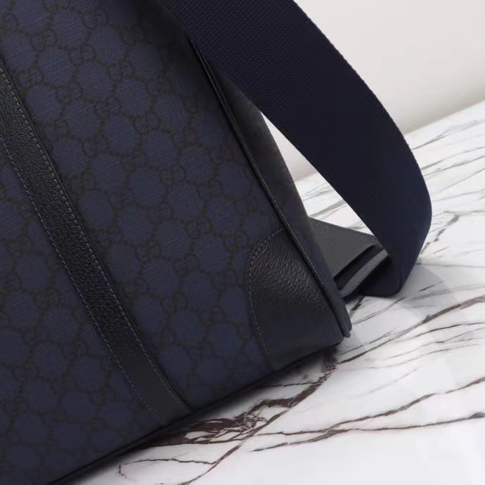 G*u*i gg unisex ophidia medium tote bag blue black gg supreme tender canvas