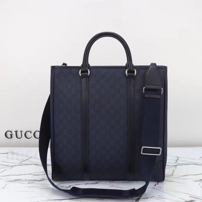 G*u*i gg unisex ophidia medium tote bag blue black gg supreme tender canvas