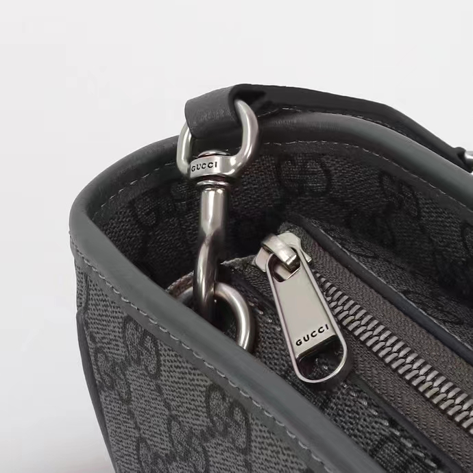 G*u*i gg unisex ophidia medium tote bag grey black gg supreme tender canvas