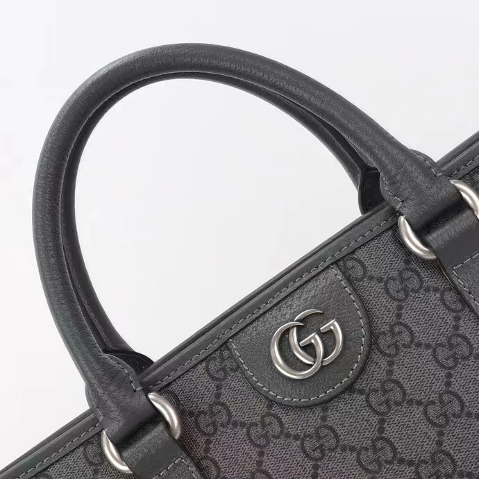 G*u*i gg unisex ophidia medium tote bag grey black gg supreme tender canvas