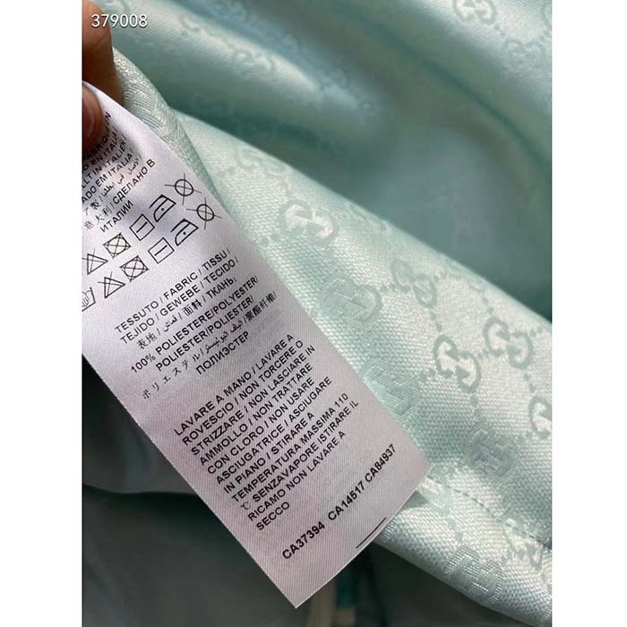 G*u*i men gg cotton canvas padded gilet light blue high neck interlocking g sleeveless