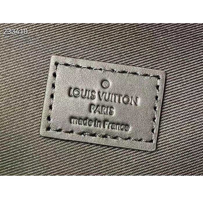 Louis Vuitton LV Unisex Discovery Backpack PM Damier Graphite Coated Canvas Cowhide Leather