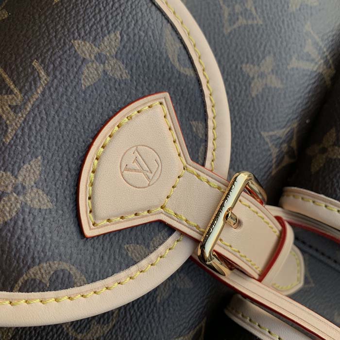 Louis Vuitton LV Unisex Excursion PM Brown Monogram Coated Canvas Natural Cowhide Leather