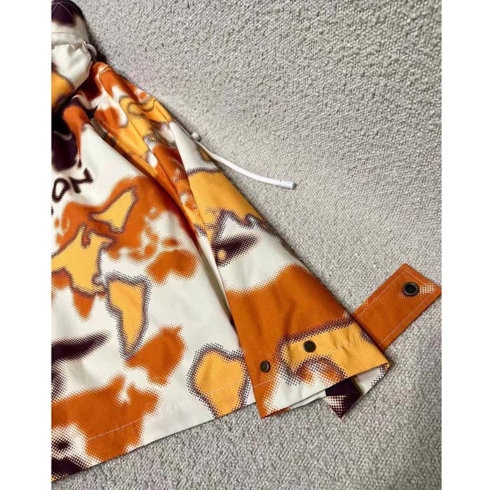 Louis Vuitton Women Cotton Hooded Blouson Regular Fit LV Mappamundi Signature Printed All Over