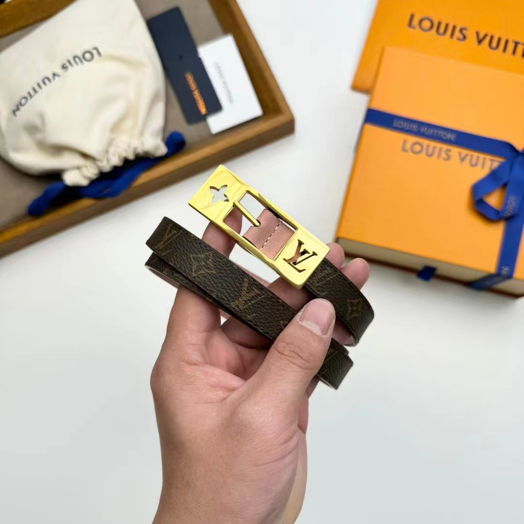 Louis Vuitton Unisex LV Duo 18MM Reversible Belt Monogram Canvas Recto Side Galet Gray Leather Verso