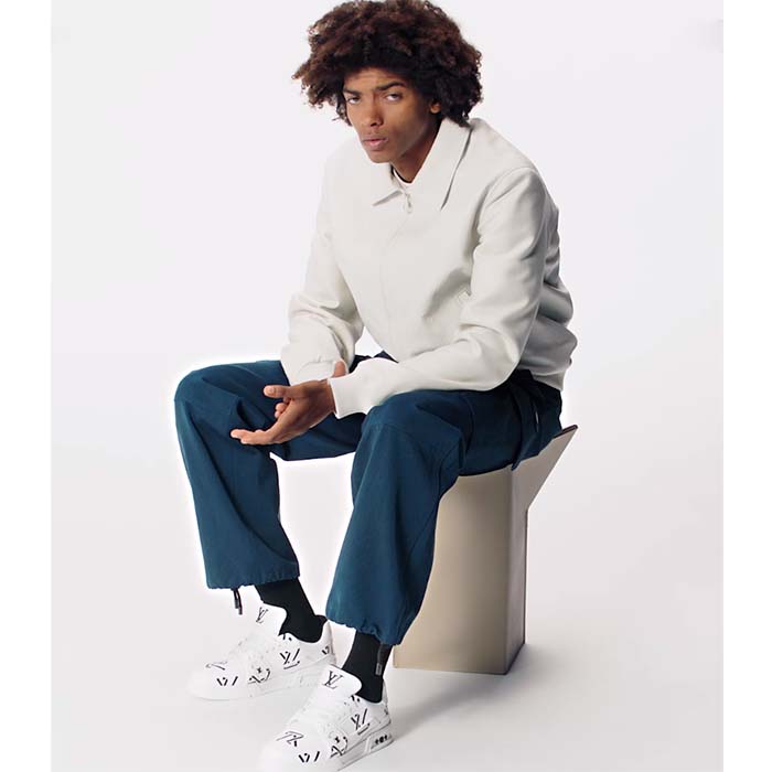 Louis Vuitton Unisex LV Trainer Sneaker Black Mix of Sustainable Materials