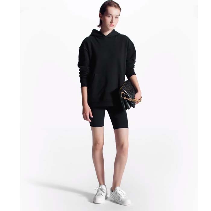 Louis Vuitton Unisex LV Trainer Sneaker White Calf Leather Rubber Outsole Monogram Flower