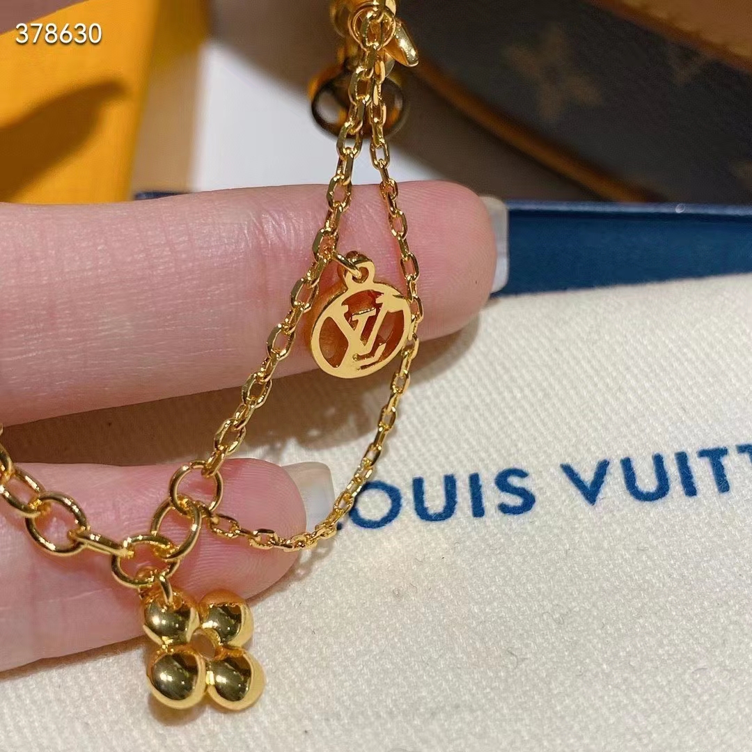 Louis Vuitton Women LV Blooming Supple Bracelet Brass Monogram Flowers LV Circle