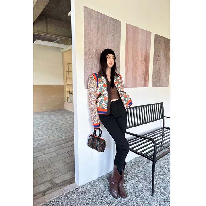 Louis Vuitton Women LV Reversible Mixed Floral Bomber Jacket Silk Multicolor Regular Fit