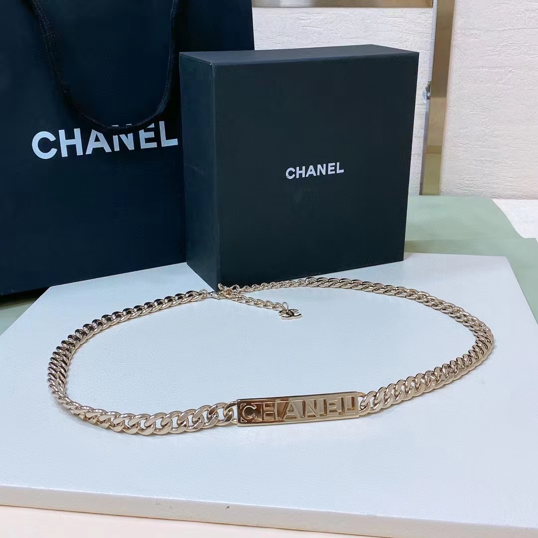 Chanel Women CC Chain Belt Metal Gold Ruthenium