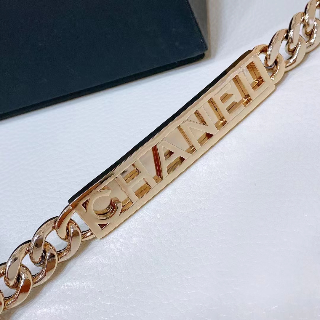 Chanel Women CC Chain Belt Metal Gold Ruthenium