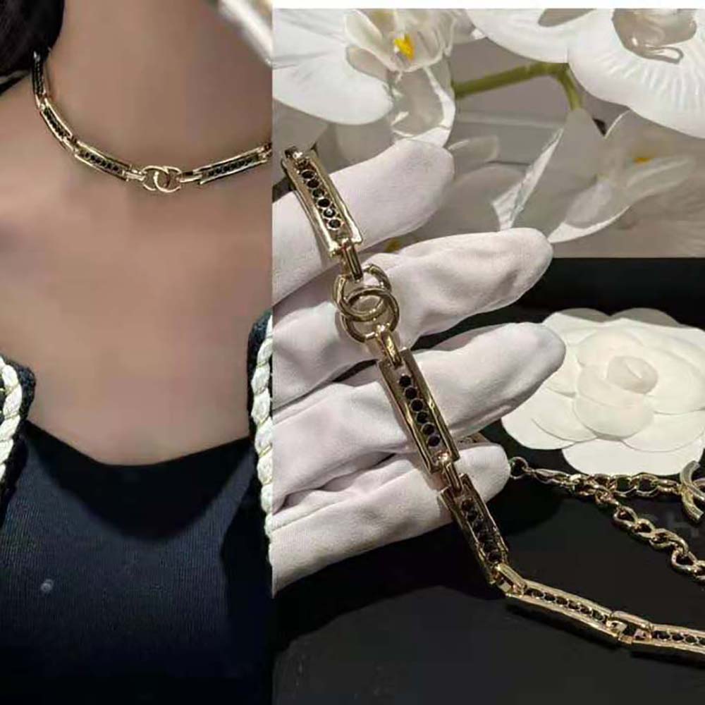 Chanel Women Choker in Metal and Strass