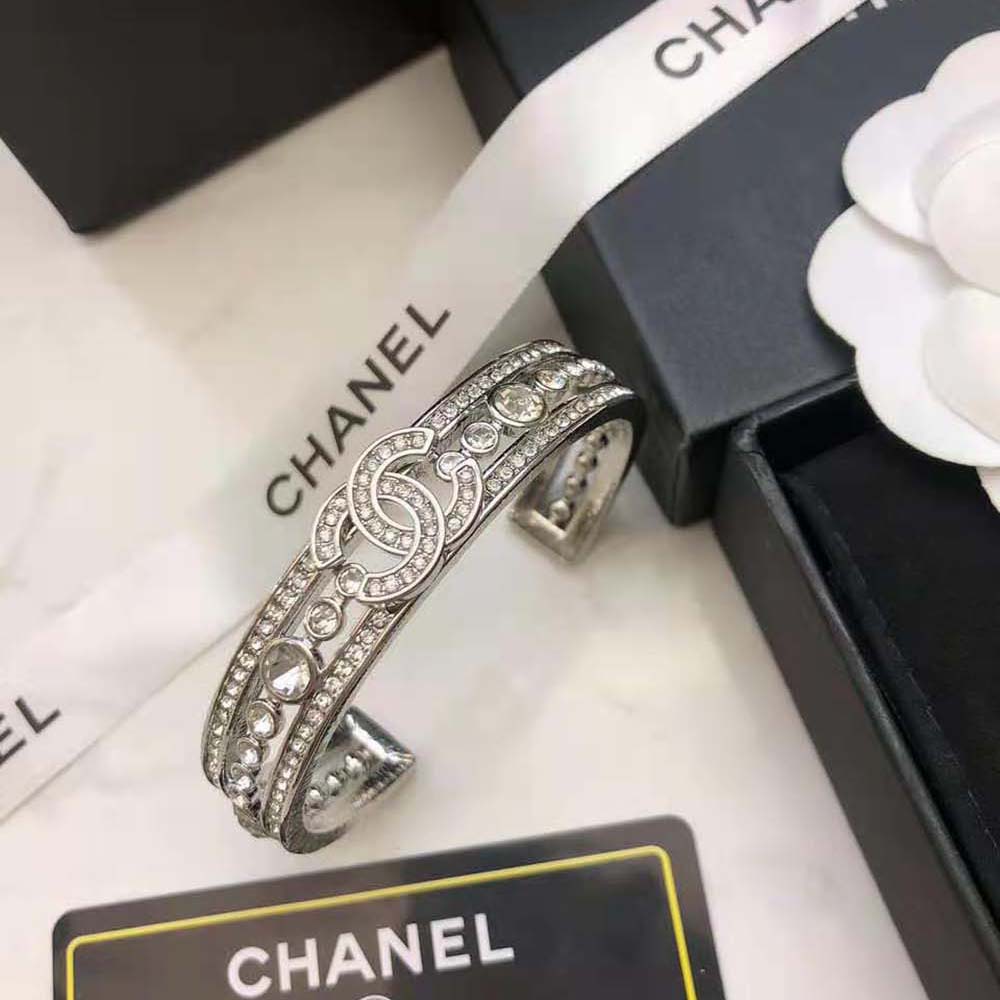 Chanel Women Cuff in Metal & Strass