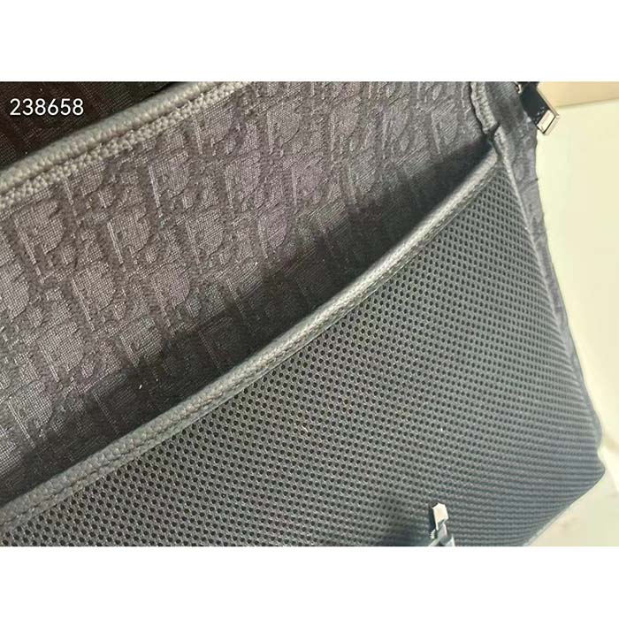 Dior Unisex CD Dior 8 Backpack Black Dior Oblique Jacquard