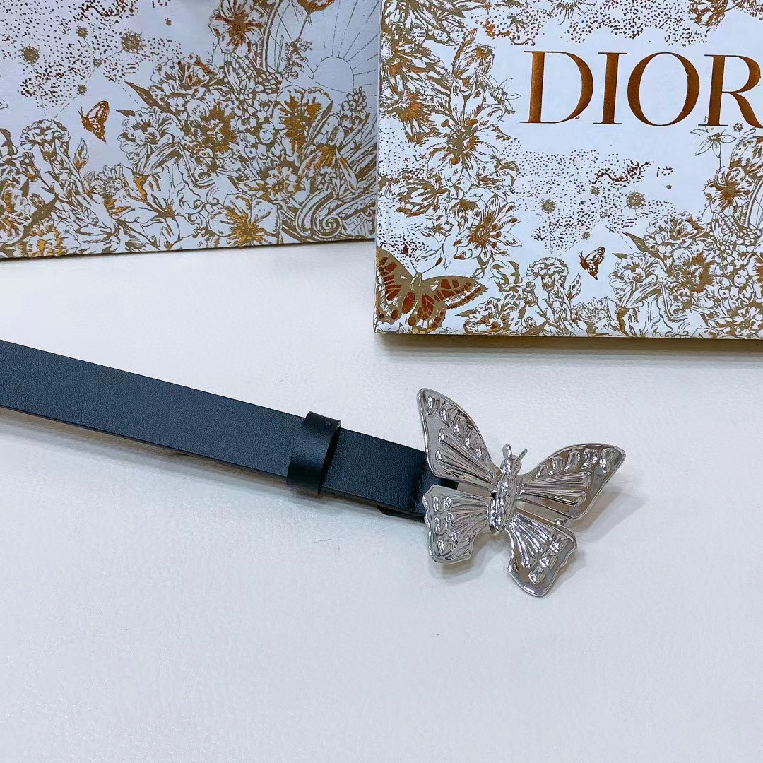 Dior Unisex CD Dior Métamorphose Belt Black Ultrasmooth Calfskin 20 MM Width