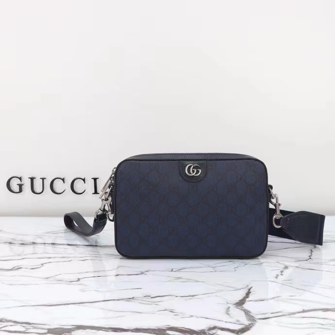 G*u*i gg unisex ophidia gg crossbody bag blue black gg supreme canvas double g