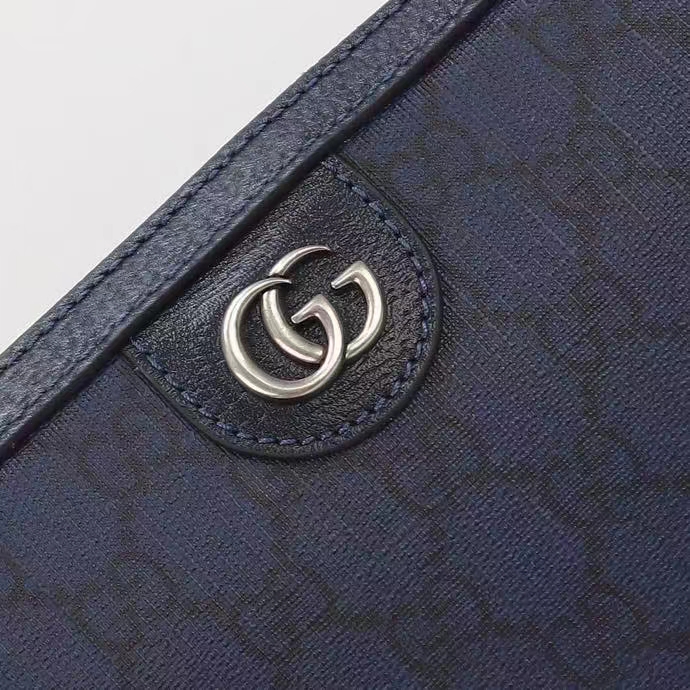 G*u*i gg unisex ophidia gg crossbody bag blue black gg supreme canvas double g