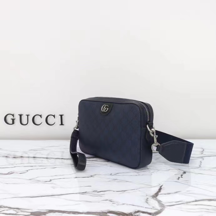 G*u*i gg unisex ophidia gg crossbody bag blue black gg supreme canvas double g