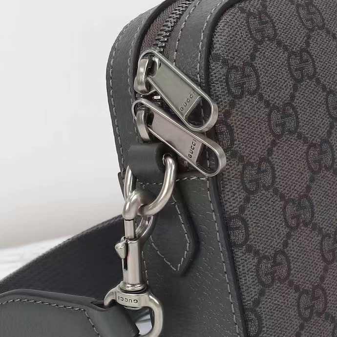 G*u*i gg unisex ophidia gg crossbody bag grey black gg supreme canvas double g