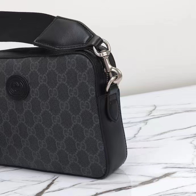 G*u*i gg unisex ophidia gg crossbody bag interlocking g black gg supreme canvas zip closure
