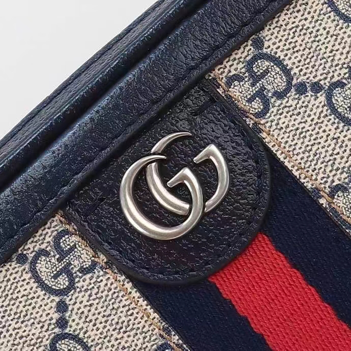 G*u*i gg unisex ophidia gg mini top handle bag beige blue gg supreme canvas