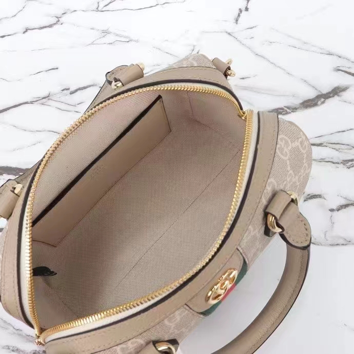G*u*i gg unisex ophidia gg mini top handle bag beige white gg supreme canvas