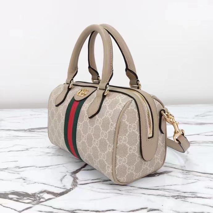 G*u*i gg unisex ophidia gg mini top handle bag beige white gg supreme canvas