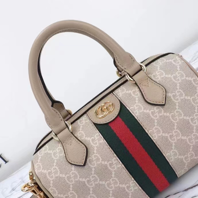 G*u*i gg unisex ophidia gg mini top handle bag beige white gg supreme canvas
