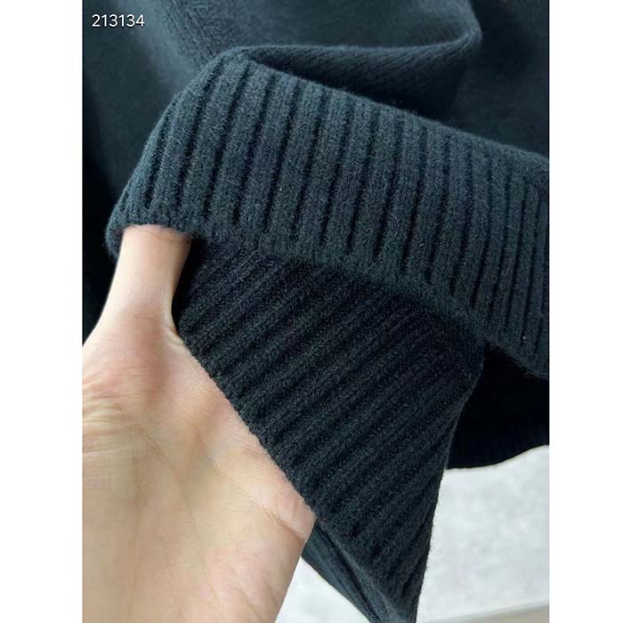 G*u*i women gg wool sweater G*u*i intarsia blue ivory knit crewneck long sleeves