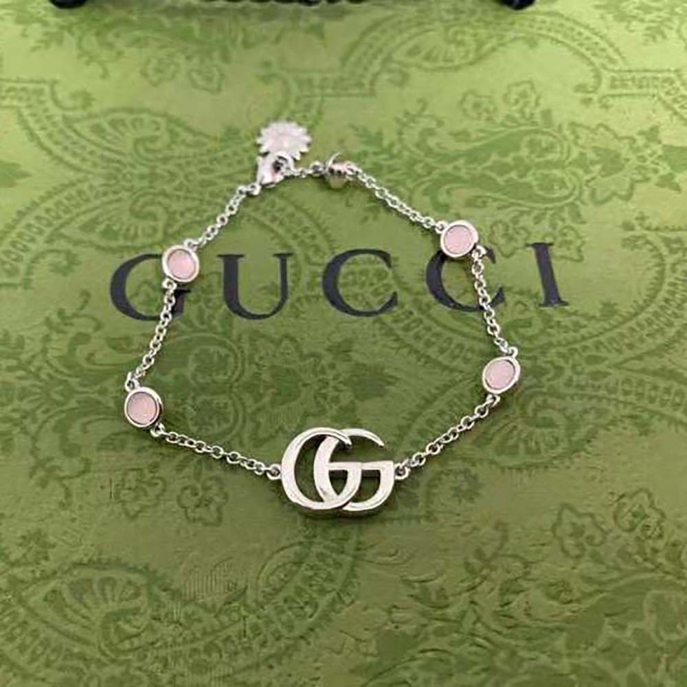 G*u*i women double g mother of pearl bracelet