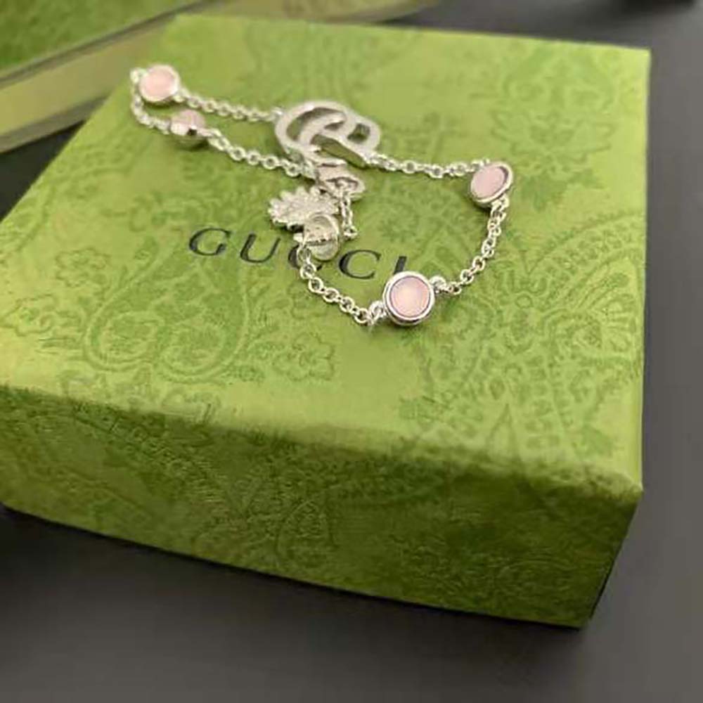 G*u*i women double g mother of pearl bracelet