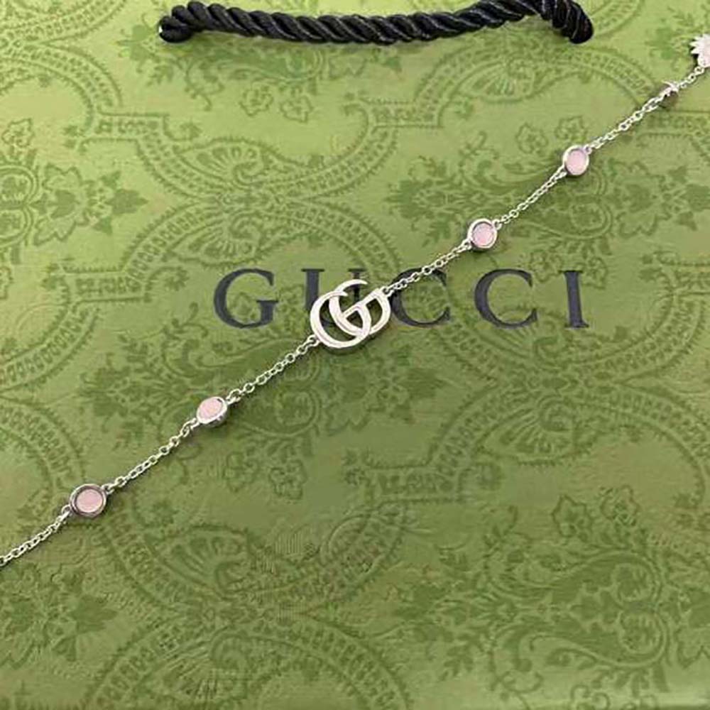 G*u*i women double g mother of pearl bracelet