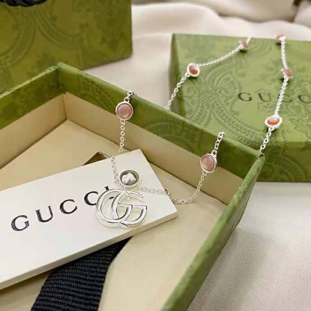 G*u*i women double g mother of pearl necklace