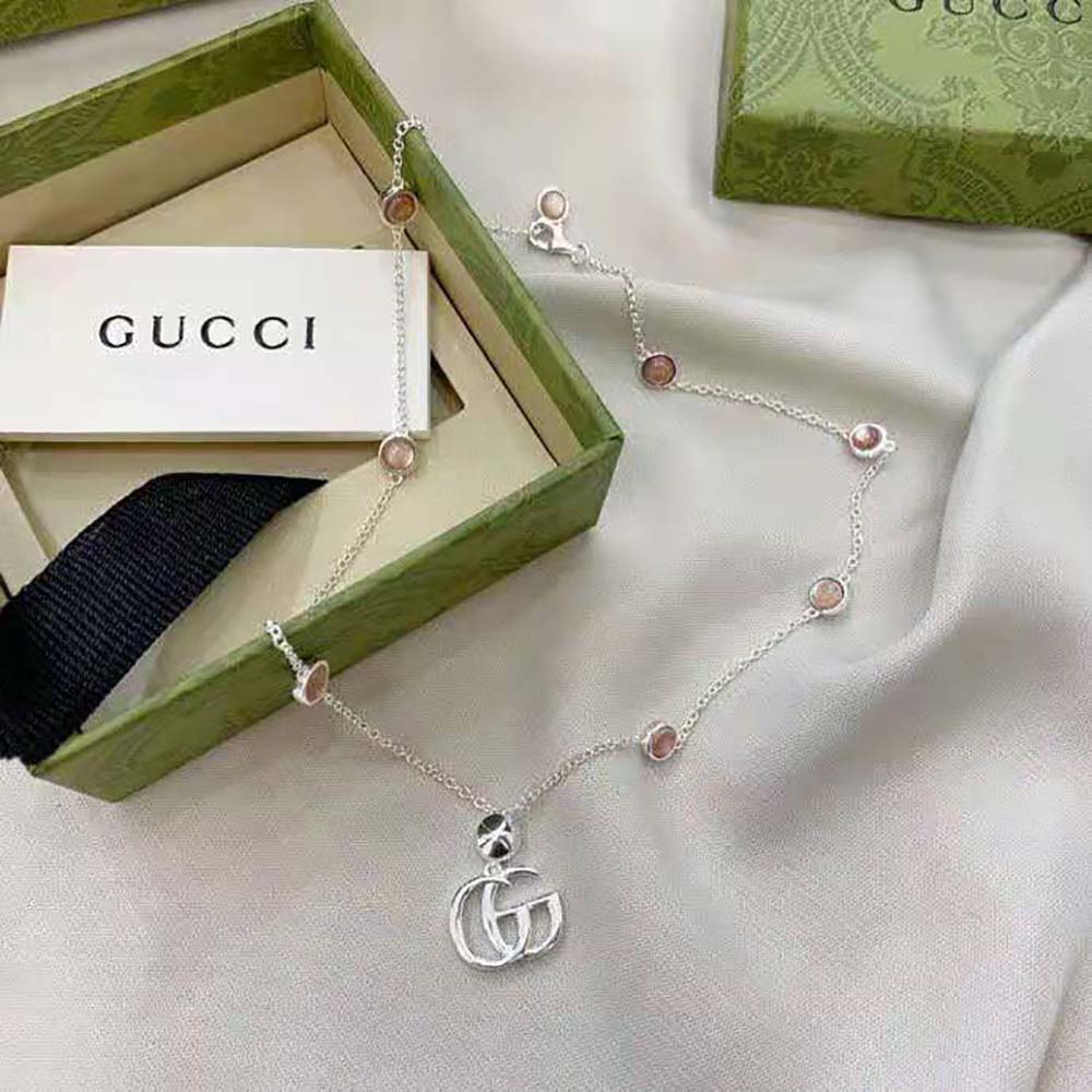 G*u*i women double g mother of pearl necklace