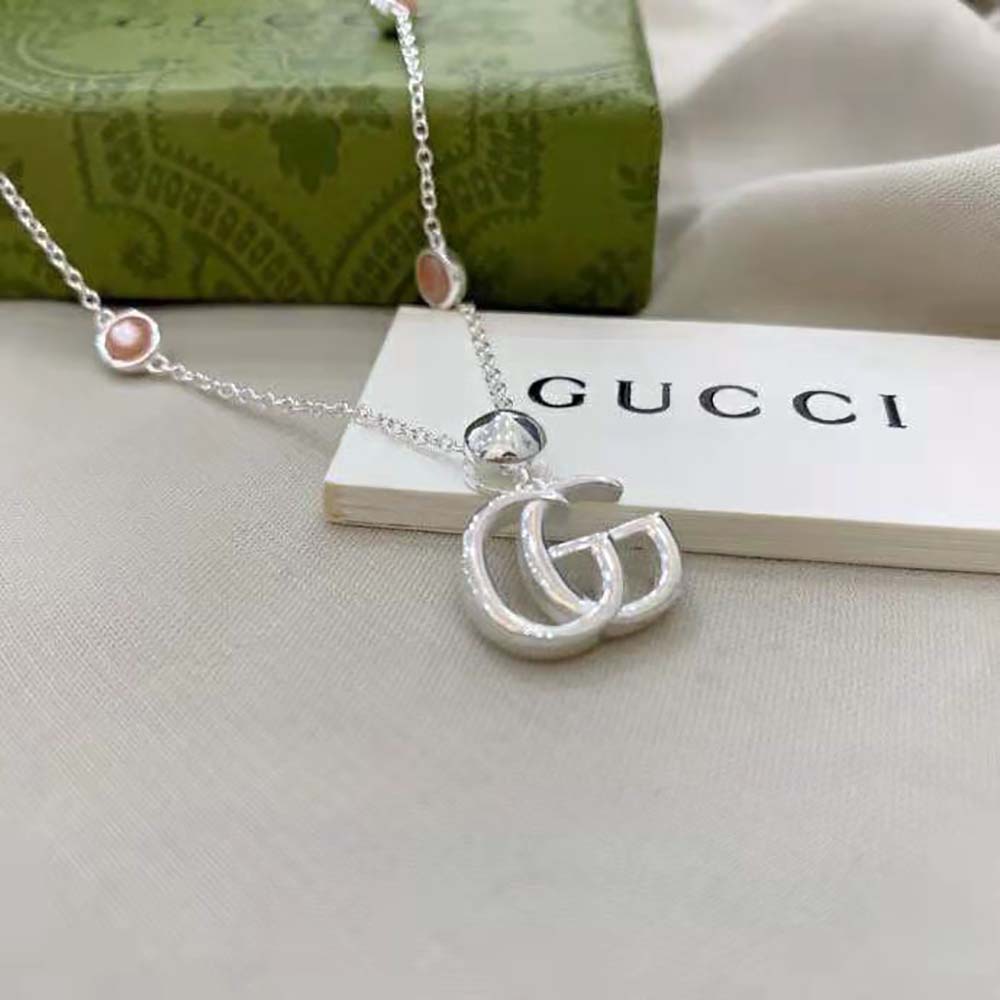 G*u*i women double g mother of pearl necklace