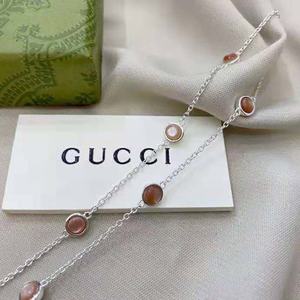 G*u*i women double g mother of pearl necklace